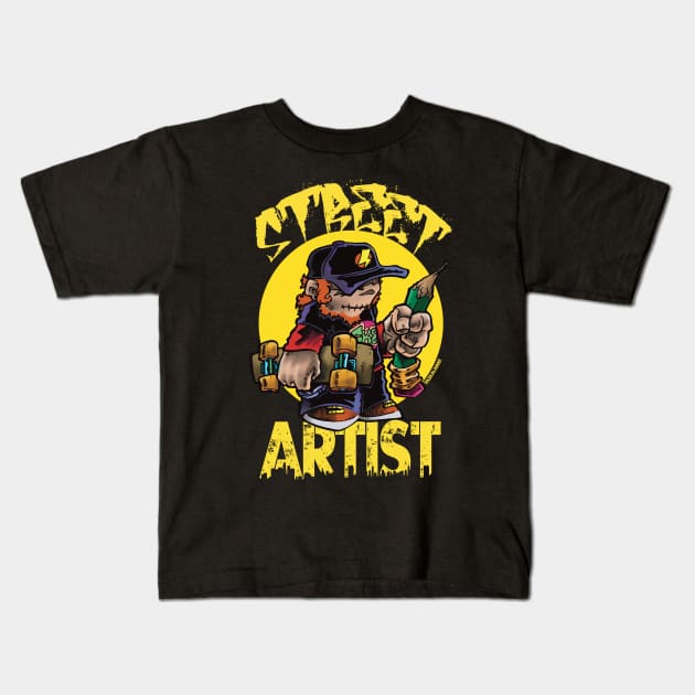 street artist Kids T-Shirt by Paskalamak